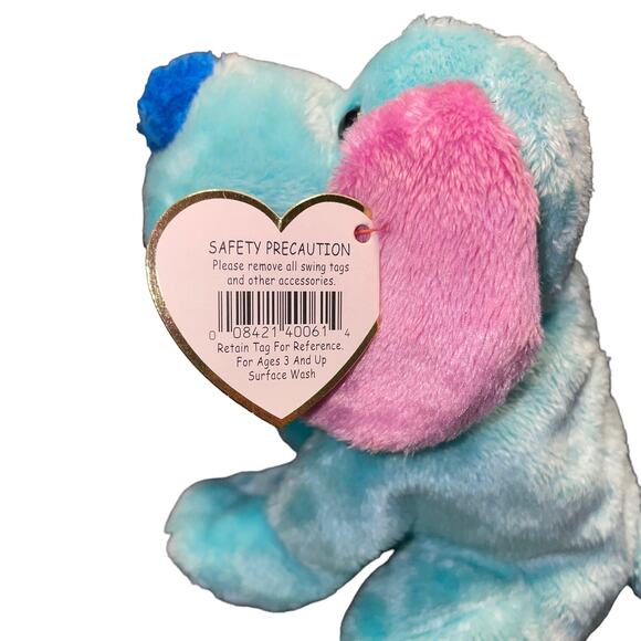 Vintage Ty Beanie Plush Dog Kookie Fantasy Circus Shower Nursery Decor Gift 6" - Picture 9 of 12